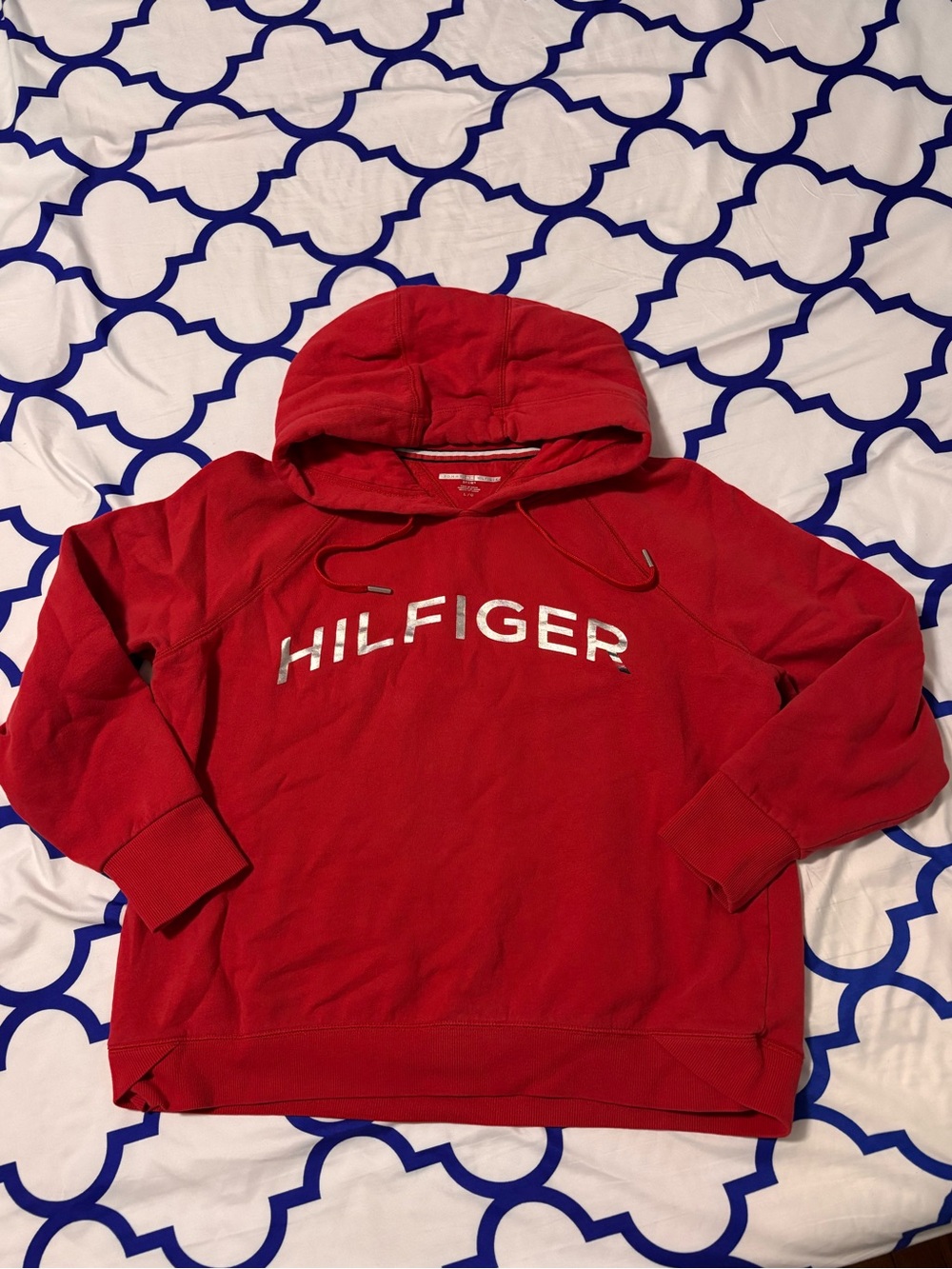 Tommy Hilfiger Red Pullover Hoodie - Unisex
